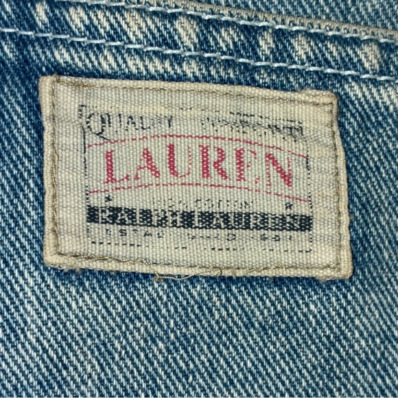 Lauren Ralph Lauren Petite Denim Chore Barn Jacket Small Vintage 80’s 90’s - Picture 9 of 12